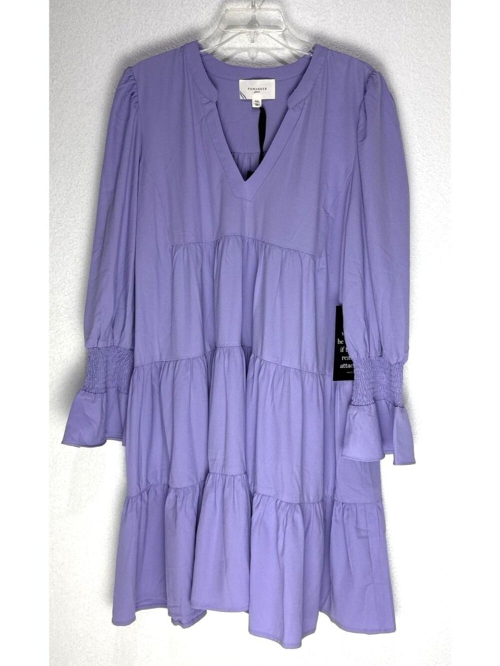 Tuckernuck Pomander Place Kenzo Lilac Tiered V Neck Smock Dress Size XXL - Picture 6 of 13